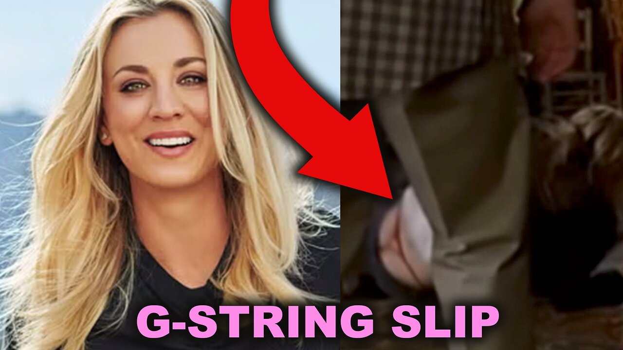 Kaley Cuoco Red Thong Slip on Charmed