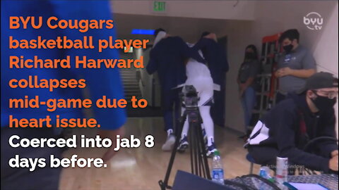 Basketball player Richard Harward collapses mid-game, heart issue, coerced into jab 8 days before