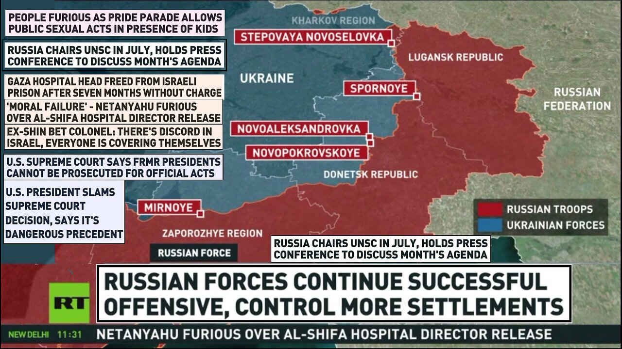 RT News - July 02 2024 (early) Russian troops continue to advance; Trump has absolute immunity
