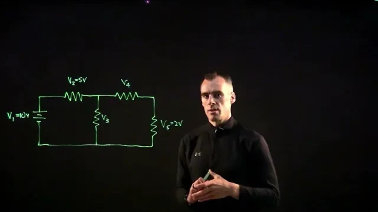 Finding Voltage using Kirchhoffs Voltage Law (example problem)