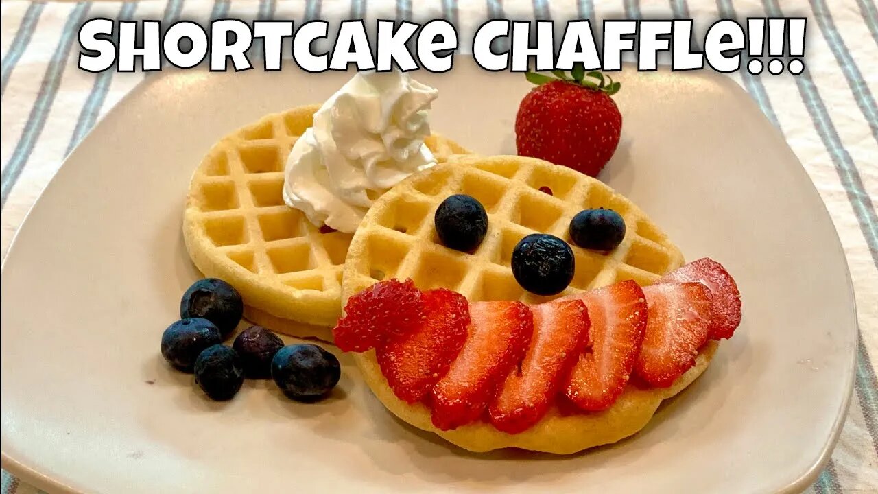 Shortcake Chaffle / Keto Waffle - only 1g net carbs each!