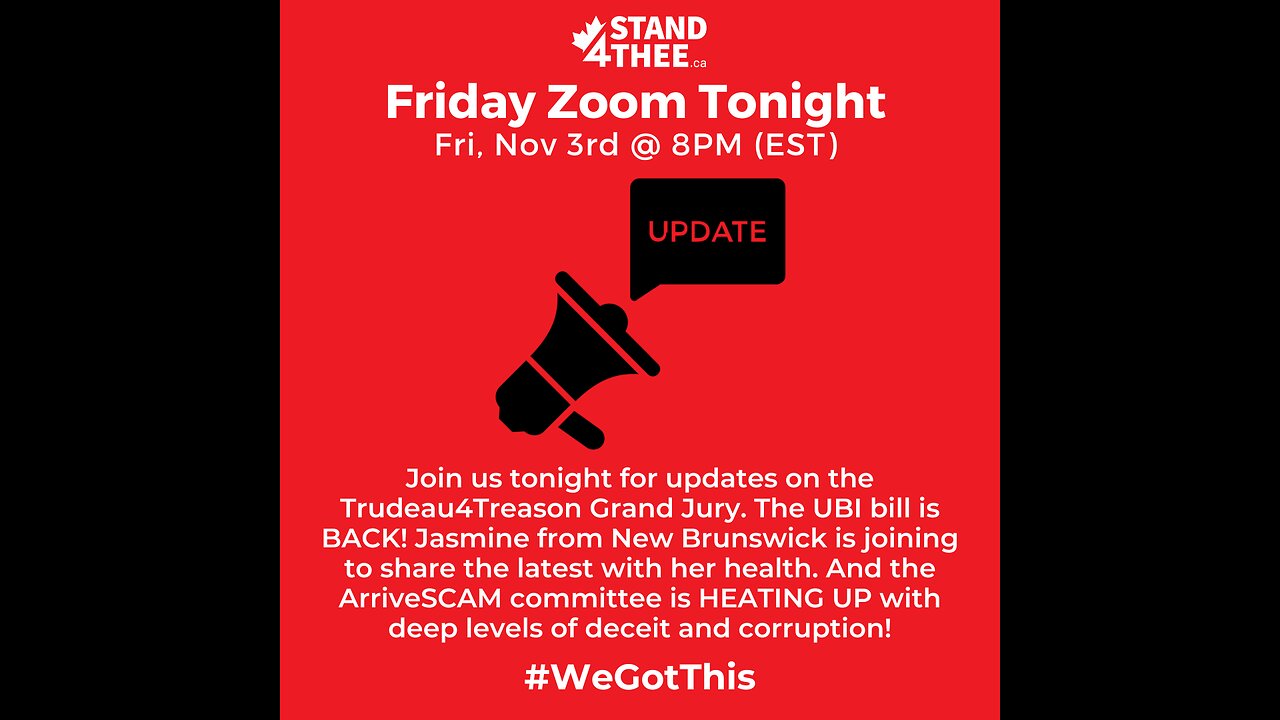 Stand4THEE Friday Night Zoom Nov 3, 2023 - Whats Up With Stand4THEE?