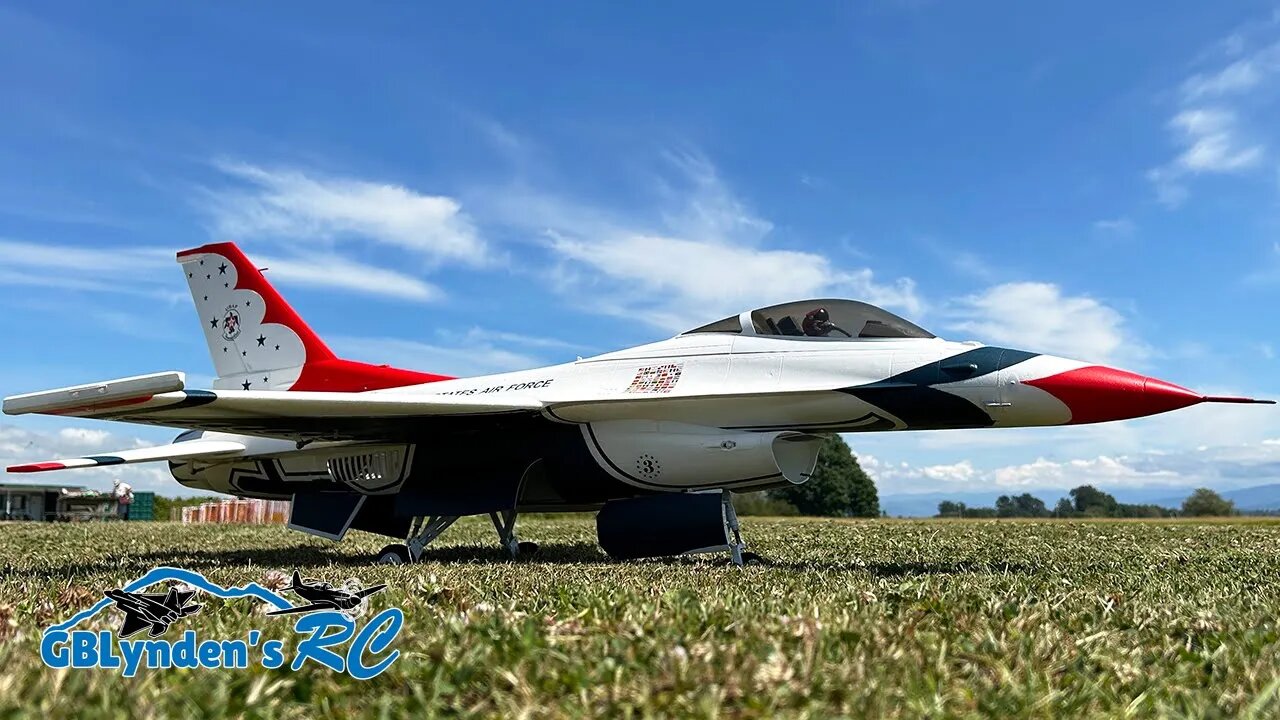 E-flite F-16 Thunderbirds 80mm EDF Jet | Bryans Windy Day Flight