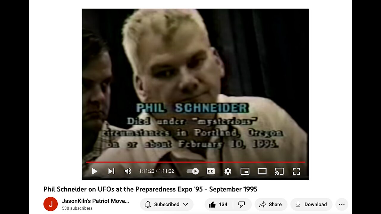 Phil Schneider at Preparedness Expo in 1995 in Denver, CO on 9.22 includes UFOs/UAPs