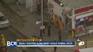Deadly shooting along Nipsey Hussle funeral route