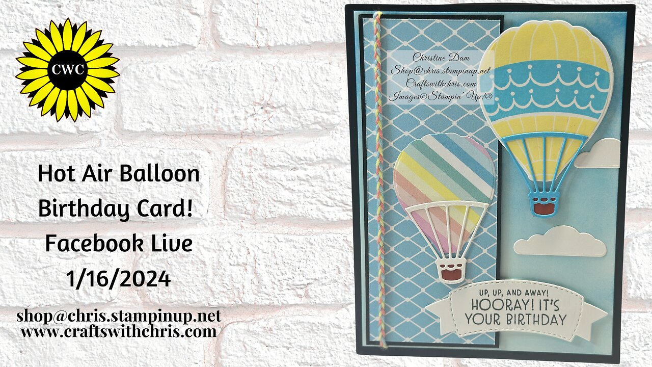 Hot Air Balloon Card Tutorial with Stampin Up!s Lighter Than Air Suite | DIY Card Making