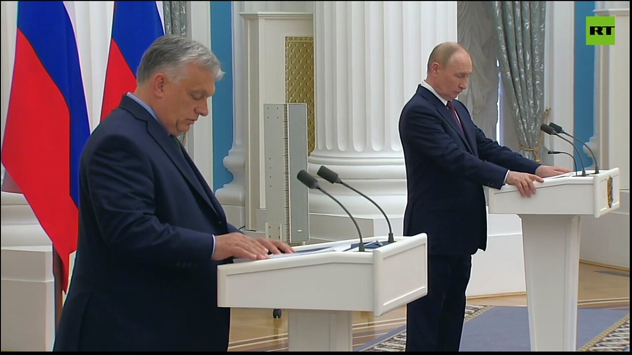 Hungarys PM Orban and Russias President Putin Hold a press conference 5th July 2024