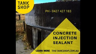 Concrete Crack Injection Repairs - leaking concrete water tank repair process.