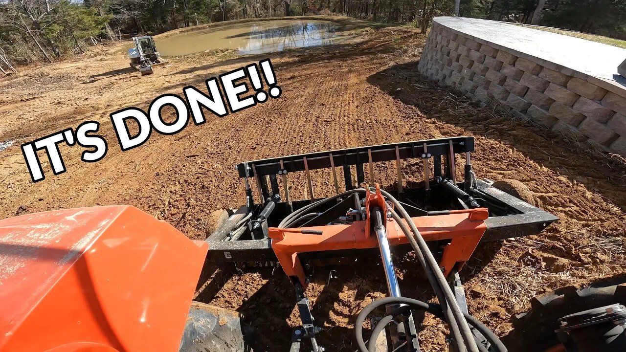 DAY 5 of $12,000 excavation project! ITS FULLY GRADED & PLANTED!