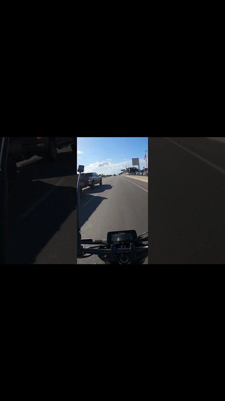 Pickup Truck and Trailer vs Motorcycle