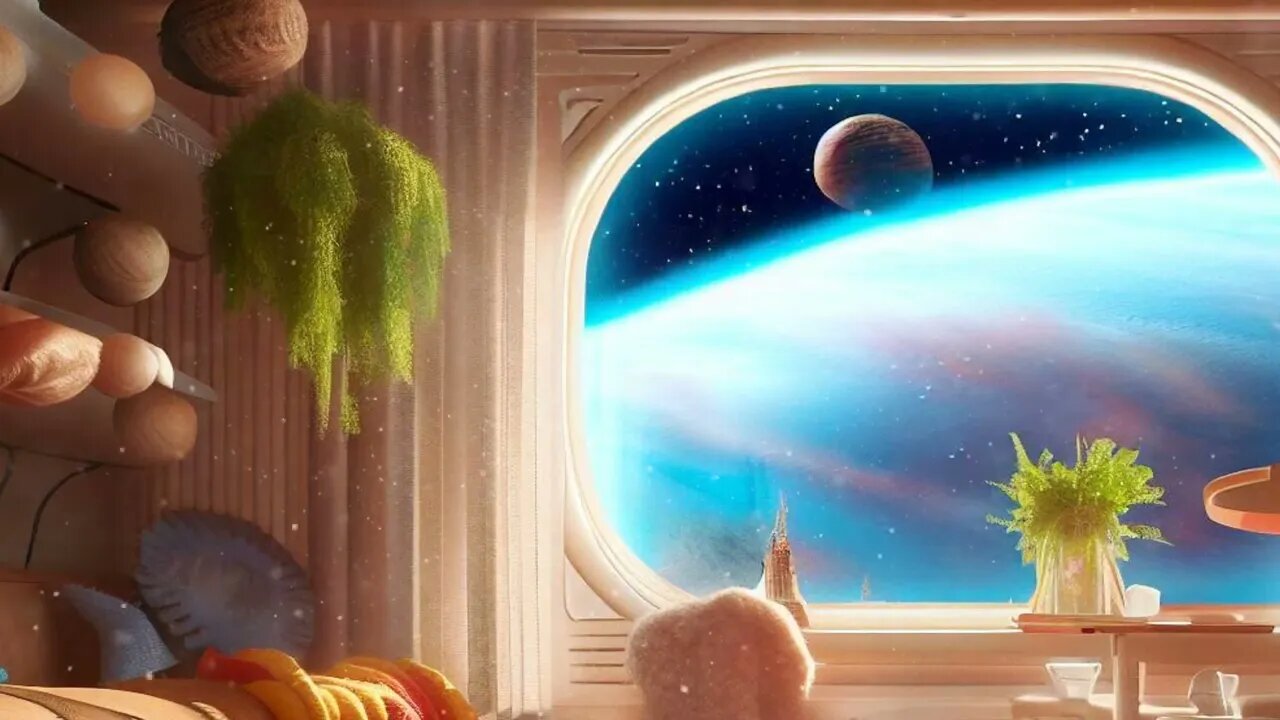 Interstellar Lofi Beats: Café Spaceship Journey through Earths Coziest Corners