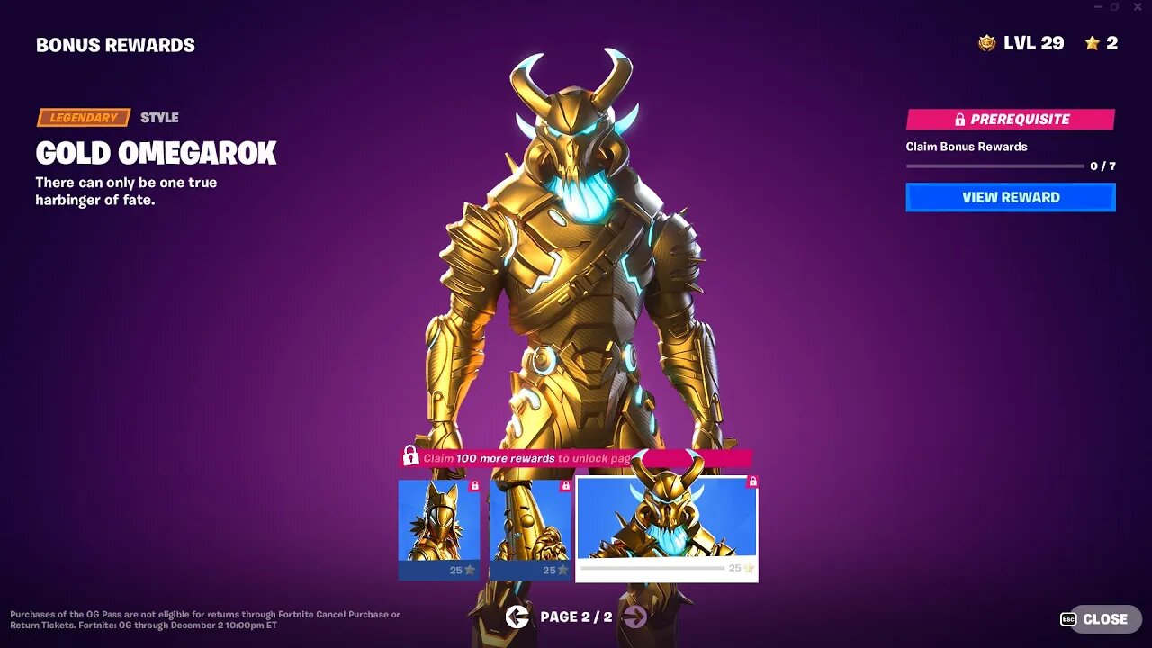 *NEW* FORTNITE OG BONUS REWARDS!