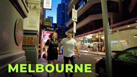 Melbourne City Evening Walk || AUSTRALIA - VICTORIA