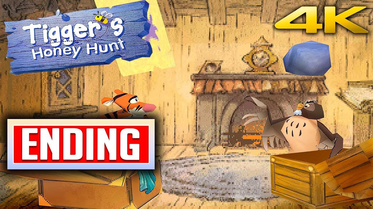 Tiggers Honey Hunt ENDING - Paper, Scissors, Owl ¦ Walkthrough PART 9 [4K 60FPS] (PS1, N64,PC)