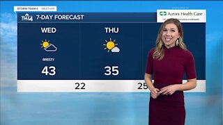 Partly cloudy and cold Wednesday night
