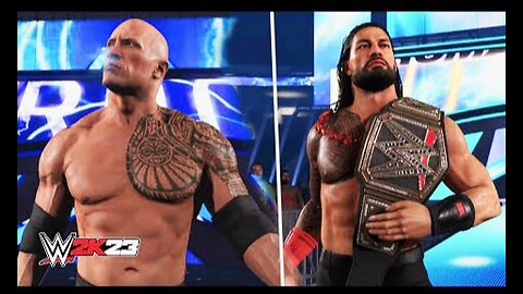 WWE 2k23 the rock vs Roman Reigns WrestleMania 😈😈