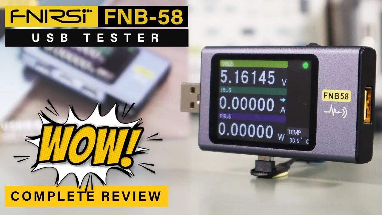 [BRAND NEW 2022] FNIRSI FNB58 USB Tester ⭐ USB Analyser ⭐ Voltage. Amperage & Power