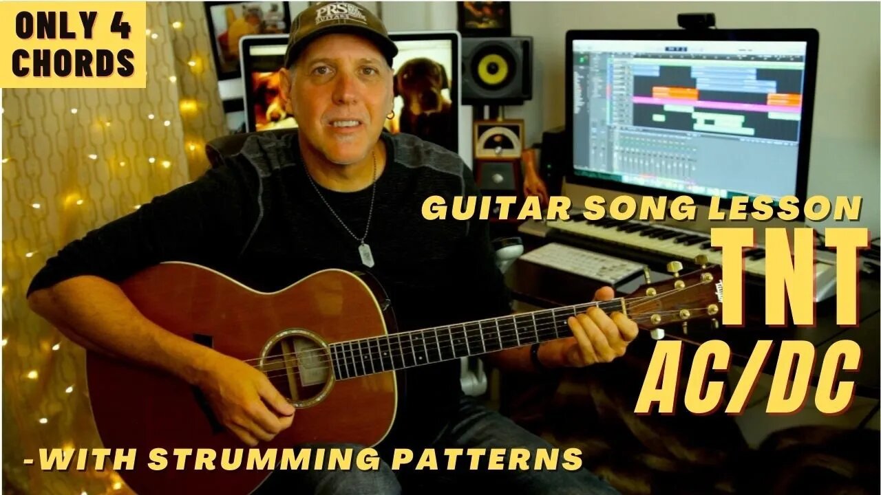 TNT by ACDC Guitar Song Lesson for both Electric & Acoustic with patterns