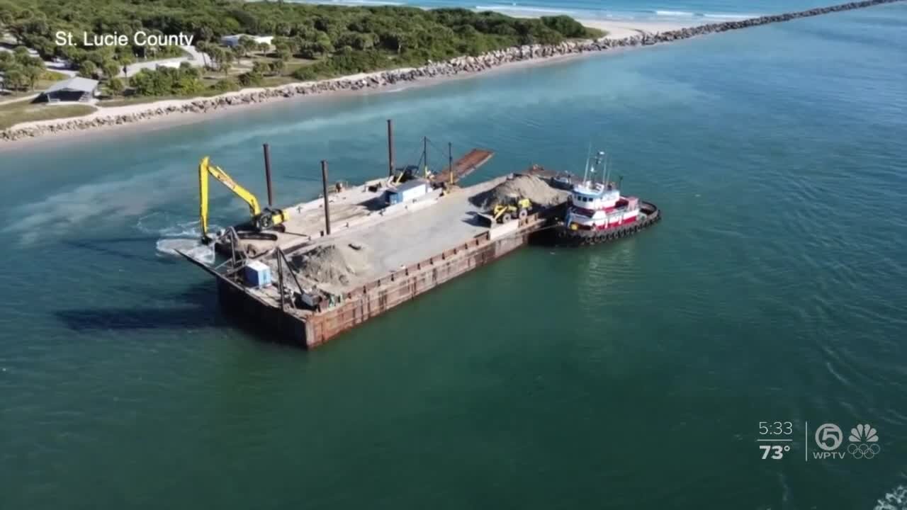 Sand trap project underway along St. Lucie County coast