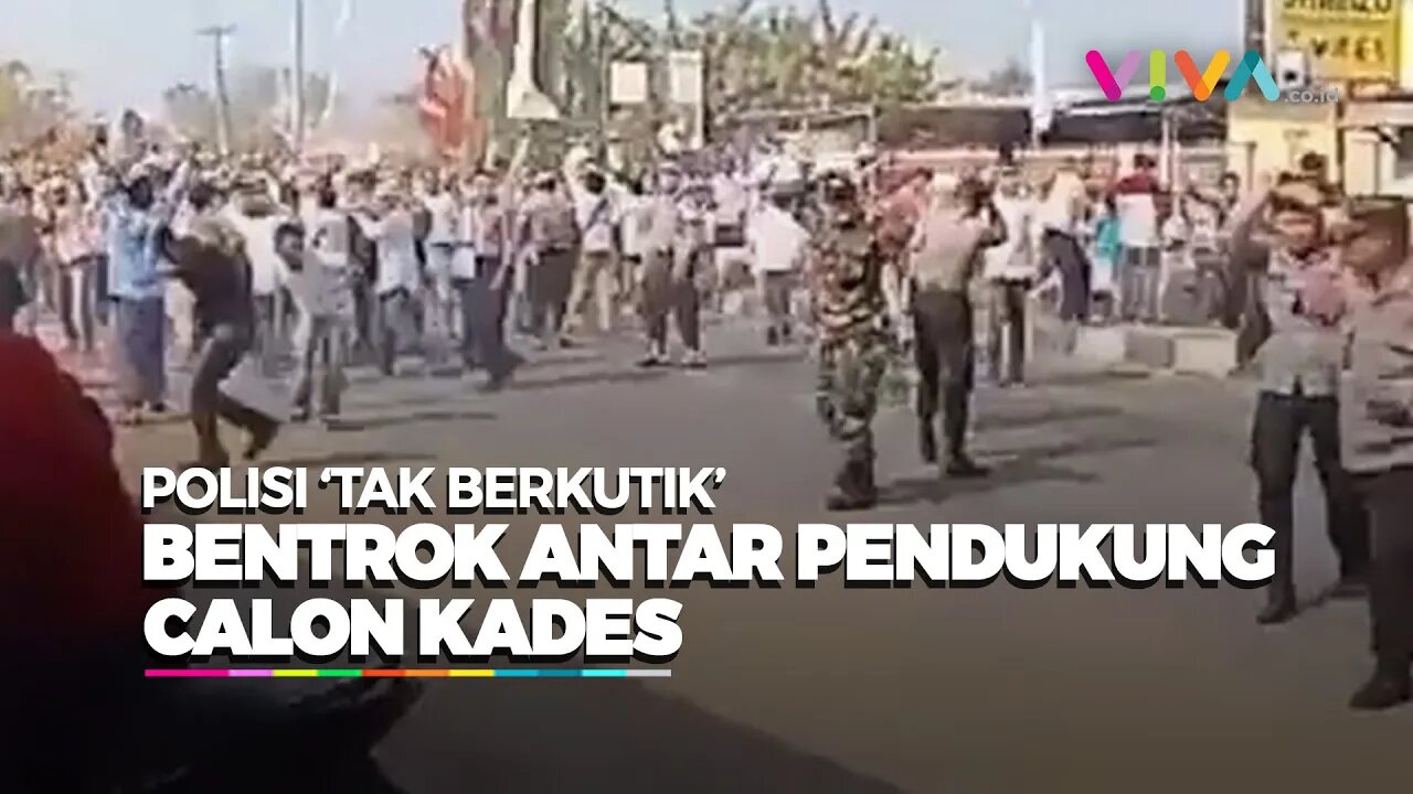 PERANG PECAH Antar Pendukung Calon Kades di Cirebon, Polisi Terluka