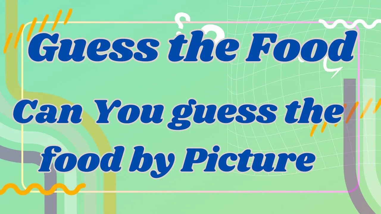 Guess That Dish: A Mouthwatering Food Quiz Showdown! ! Fun time !