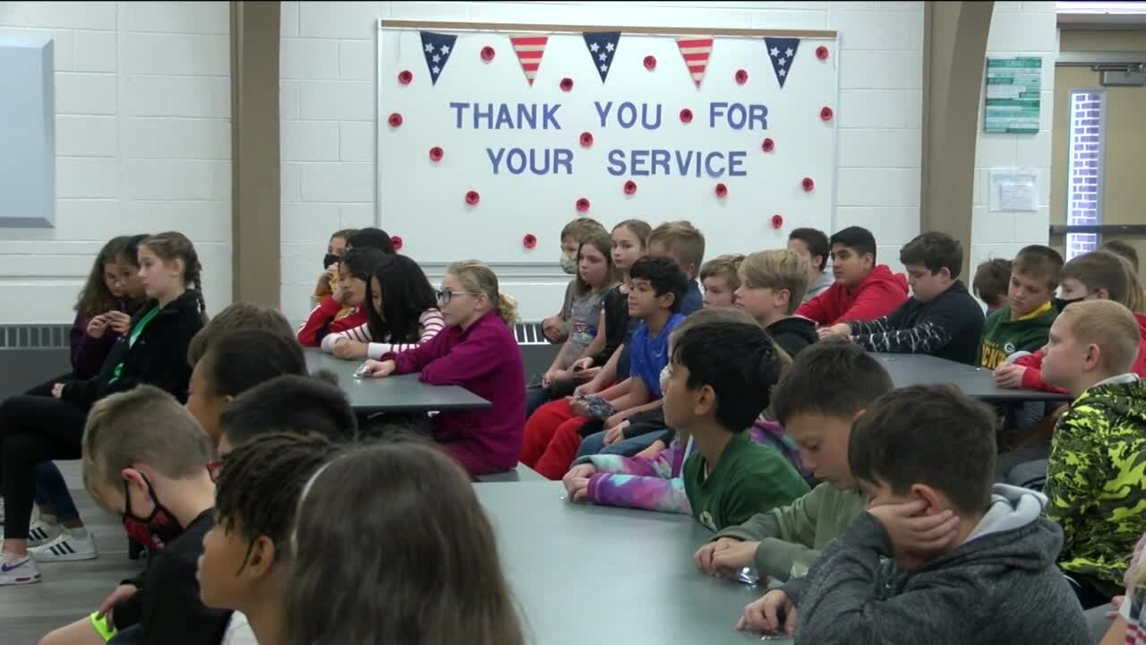 Oak Creek elementary students learned about Veterans Day in a unique way