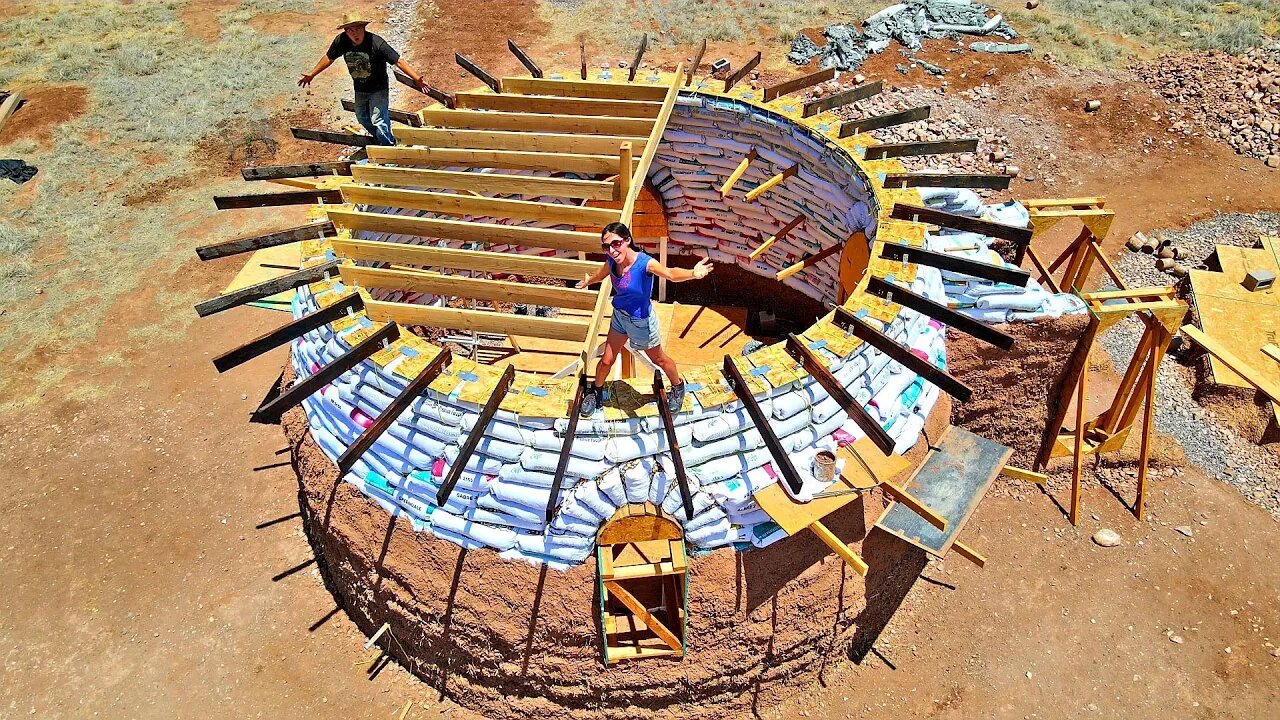 THIS Is MAGNIFICENT! Weve Added Eaves To Our Earthbag Home | Building A Sustainable Home