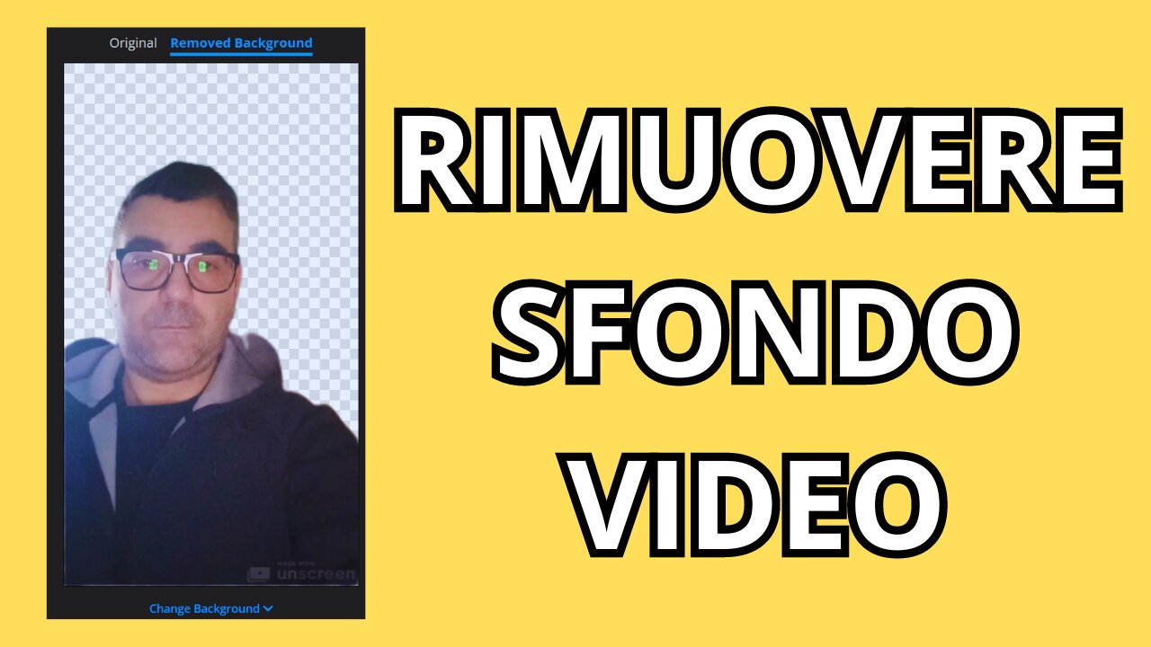 UNSCREEN - Rimuovere Sfondo Video, tramite intelligenza artificiale - spiegato semplice