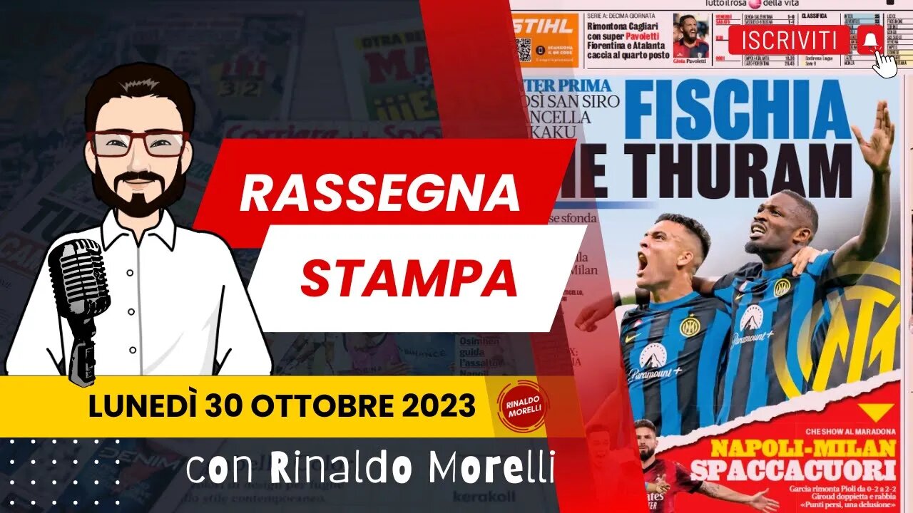 LInter torna prima, Napoli e Milan si dividono la posta | ποΈ Rassegna Stampa 30.10.2023 #514