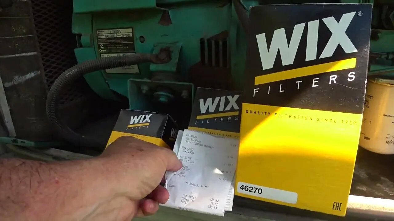 Oil, Fuel & Air Filter Change. Onan Diesel Generator 7.5 DKD - 100 hr Main Real-world Experience