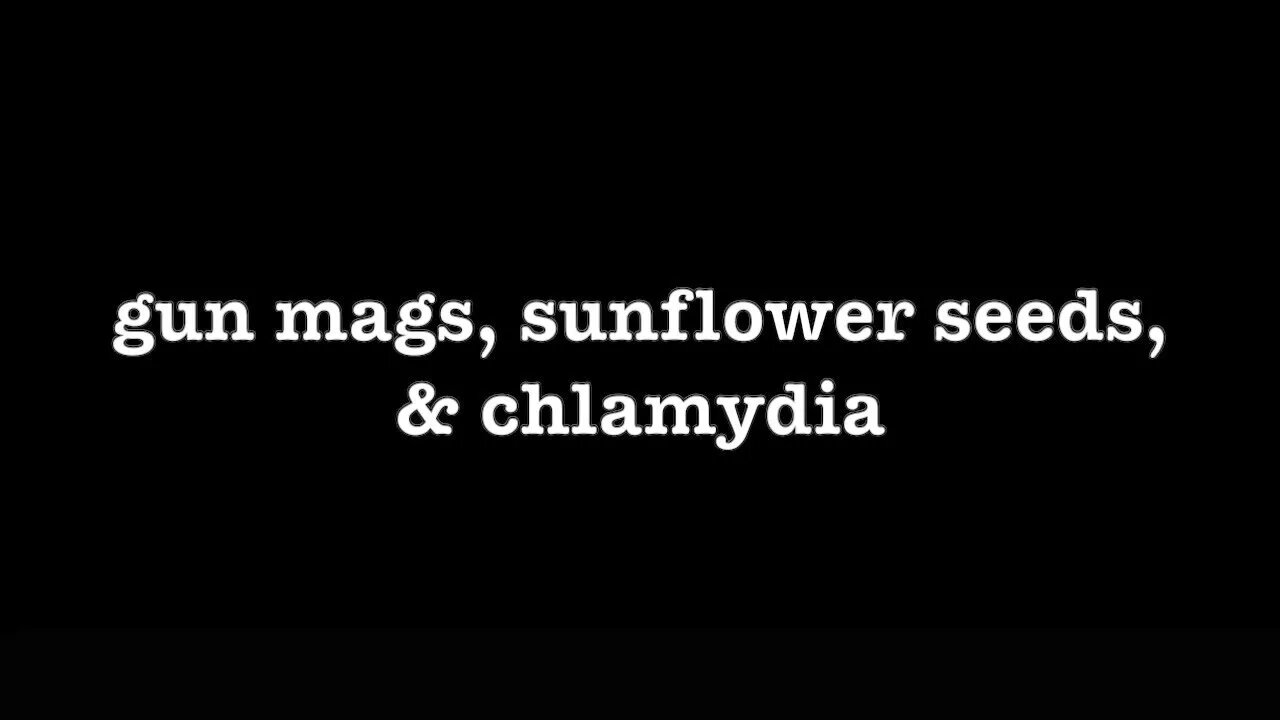 [0217] GUN MAGS, SUNFLOWER SEEDS, & CHLAMYDIA [#poems #poetry #thepoetBAC #understandingthursday]