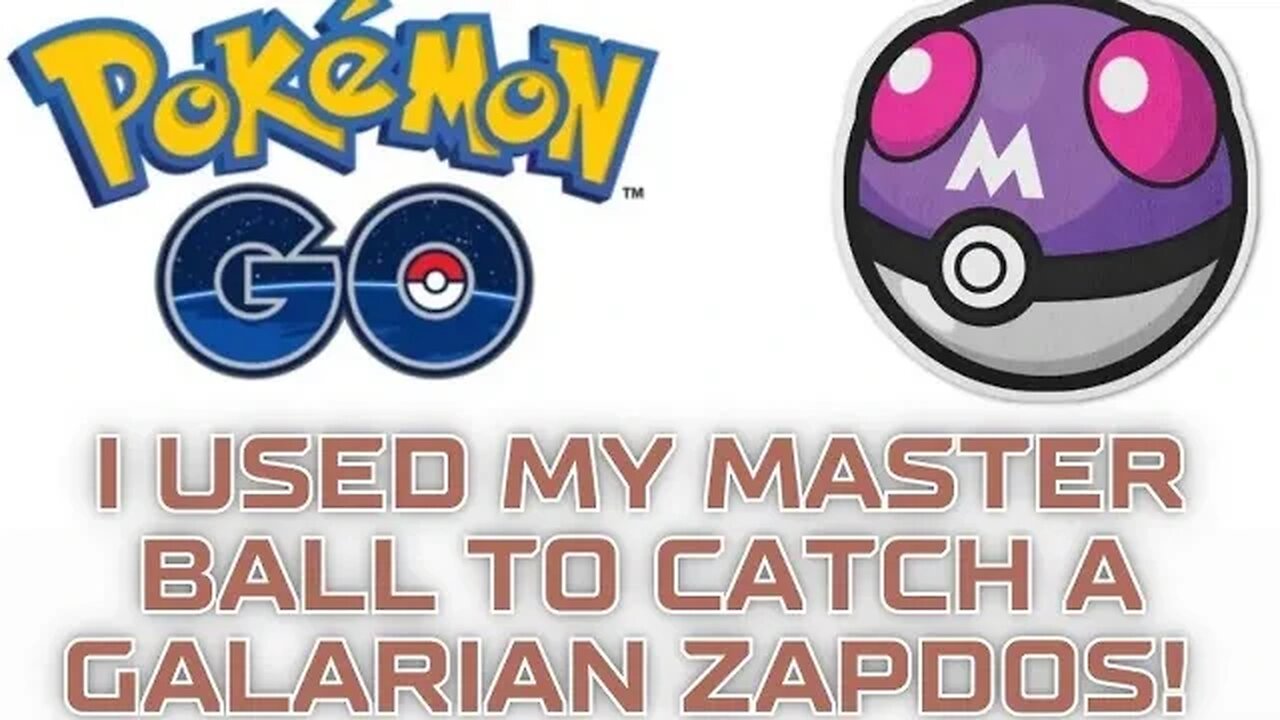 Catching Galarian Zapdos using MASTER BALL in Pokemon GO. 