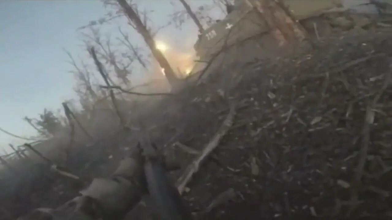 🇺🇦GraphicWar18+🔥GoProCombat Footage Sunrise Firefight Bakhmut - Glory to Ukraine Armed Force(ZSU)
