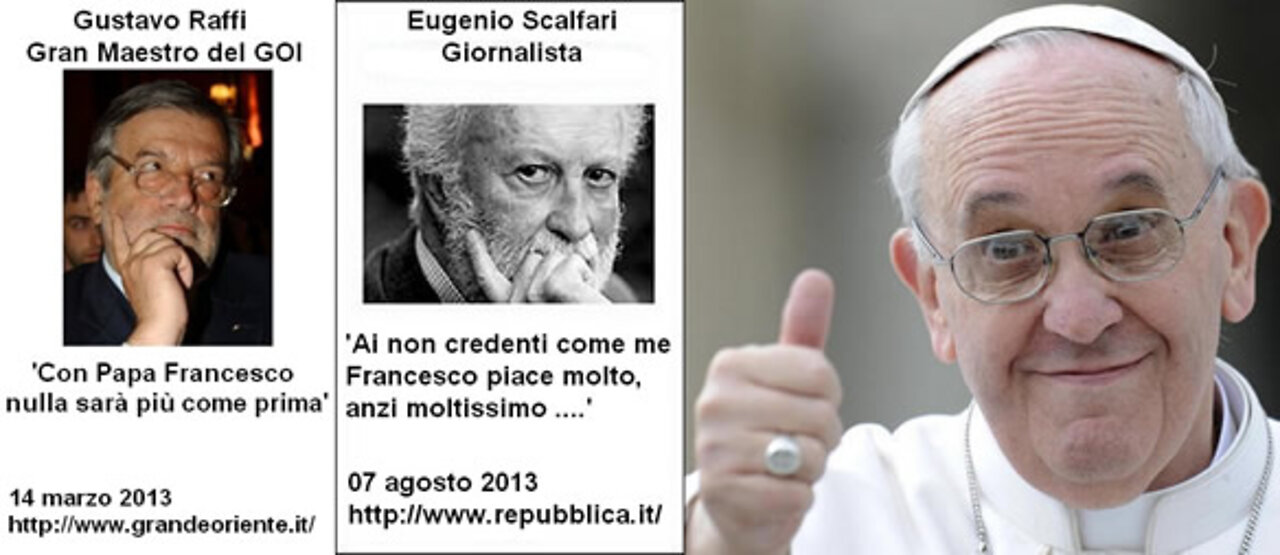 CHI STA CON GLI ERETICI COME BERGOGLIO LANTICRISTO E I MASSONI DELLA CUPOLA MASSONICO PAGANA GESUITA POLITEISTA GRECO/EGIZIA/FENICIA/CANANEA DELLA MAFIA DI SAN GALLO COMMETTE PECCATO MORTALE