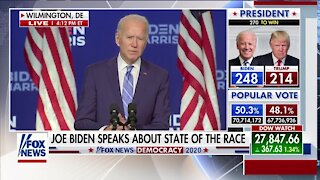 Joe Biden speaks about state of presidential race