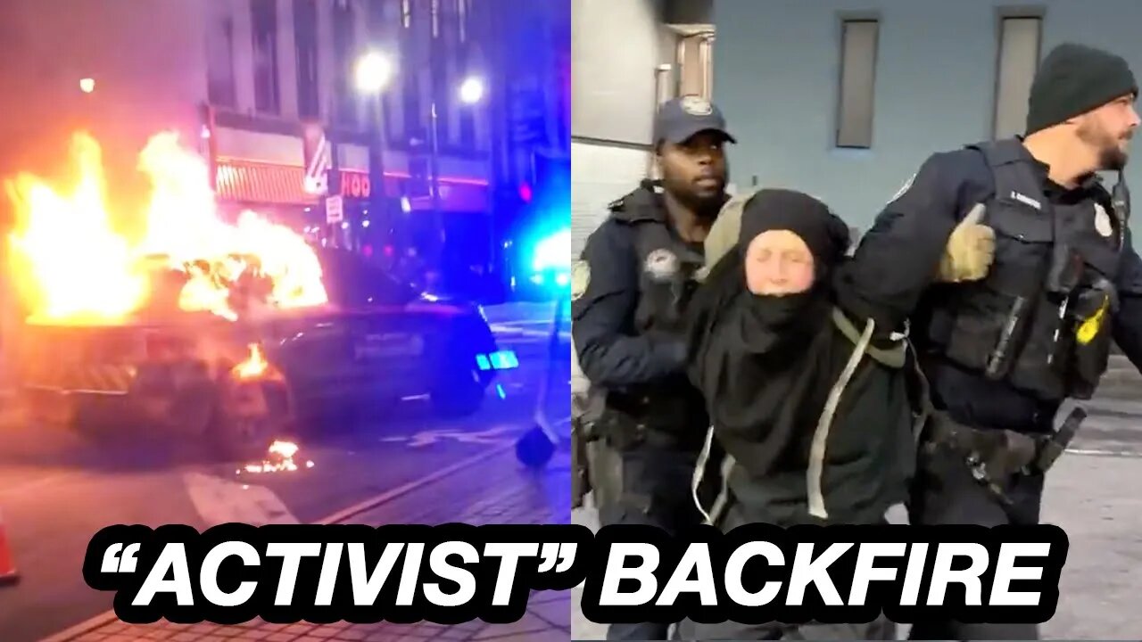Media says Mostly Peaceful..BURNING of police car