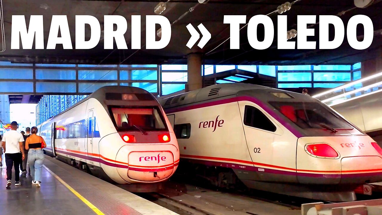 Train Trip Madrid to Tolledo | High-speed Spain Railway Virtual Tour