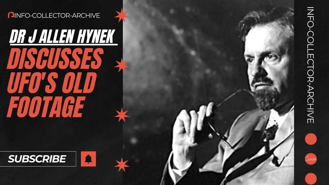 Dr J Allen Hynek Discusses UFOs Old Footage