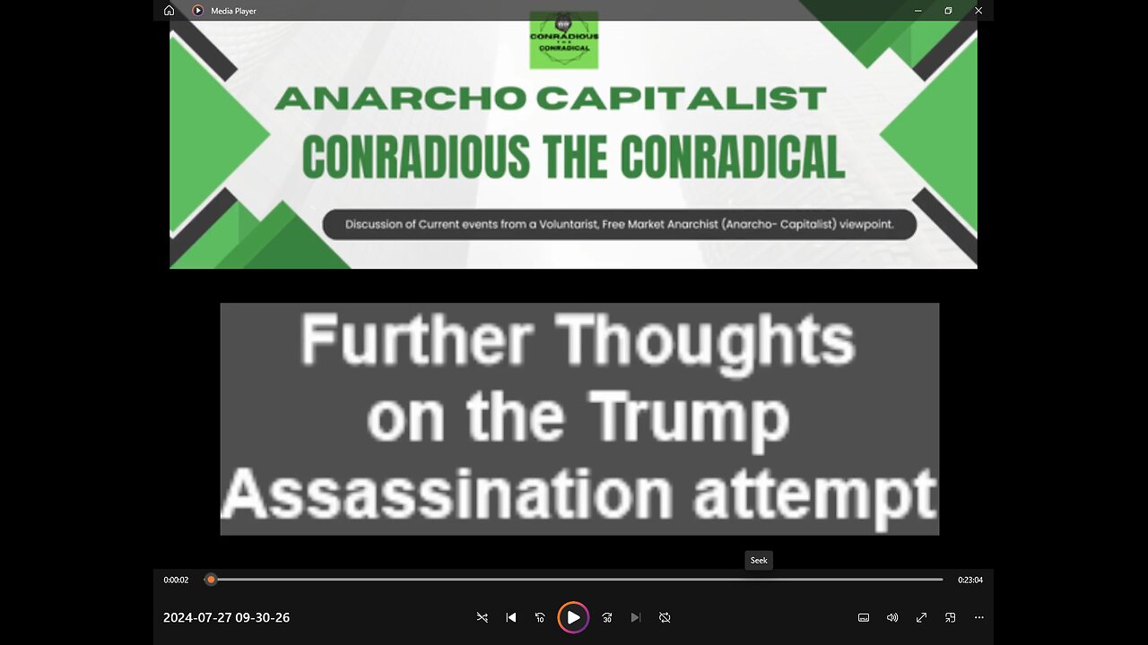 Further Thoughts evidence and an experiment about the Trump Assassination