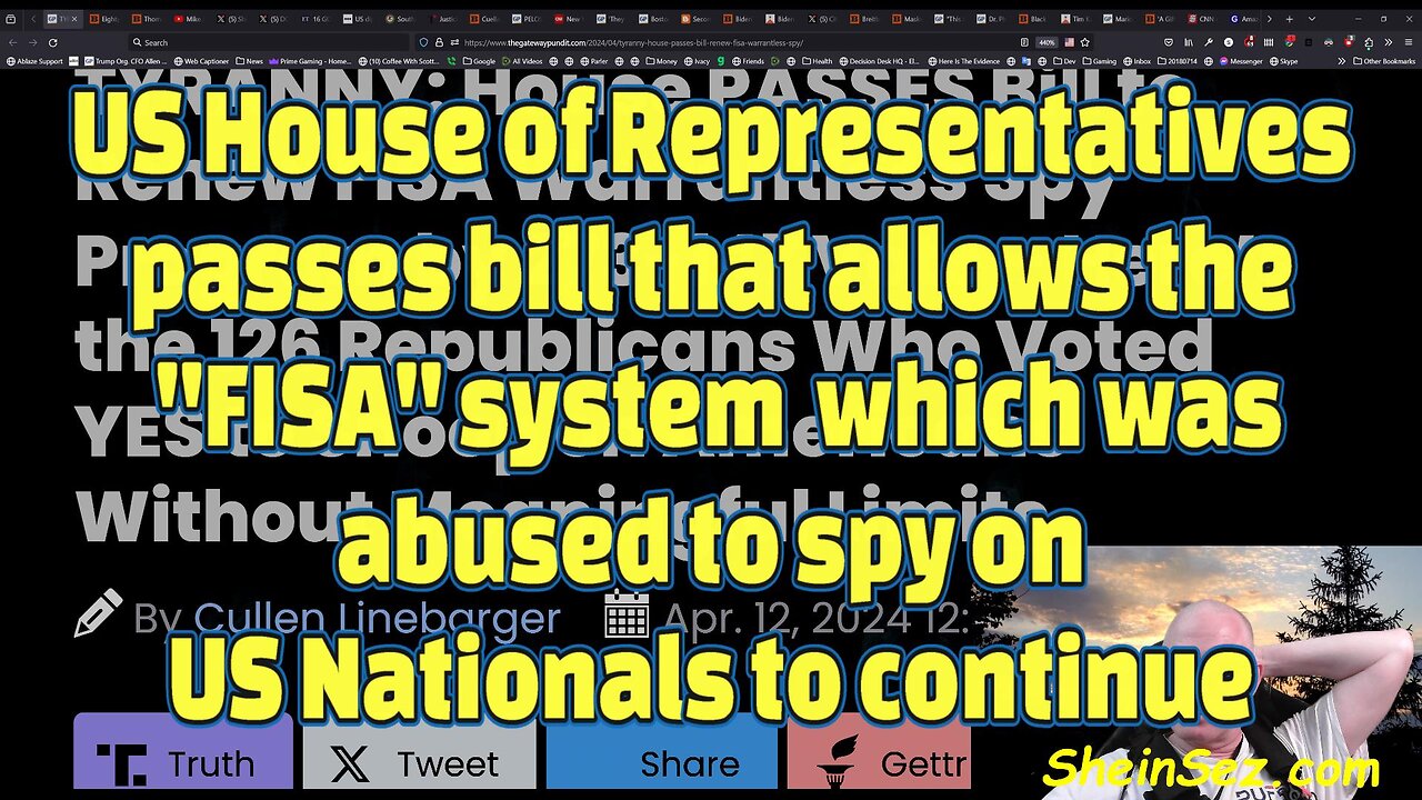 House of Representatives passes bill that allows the FISA system to continue-499