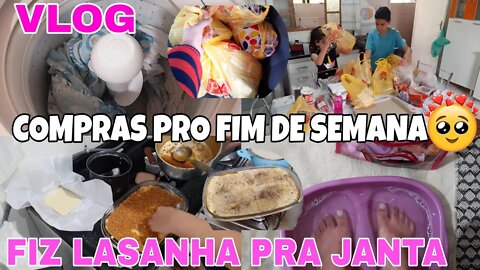 VLOG FIZ HIDRATAÇÃO NO CABELO ||COMPRAS PRO FIM DE SEMANA ||FIZ LASANHA PRA JANTA