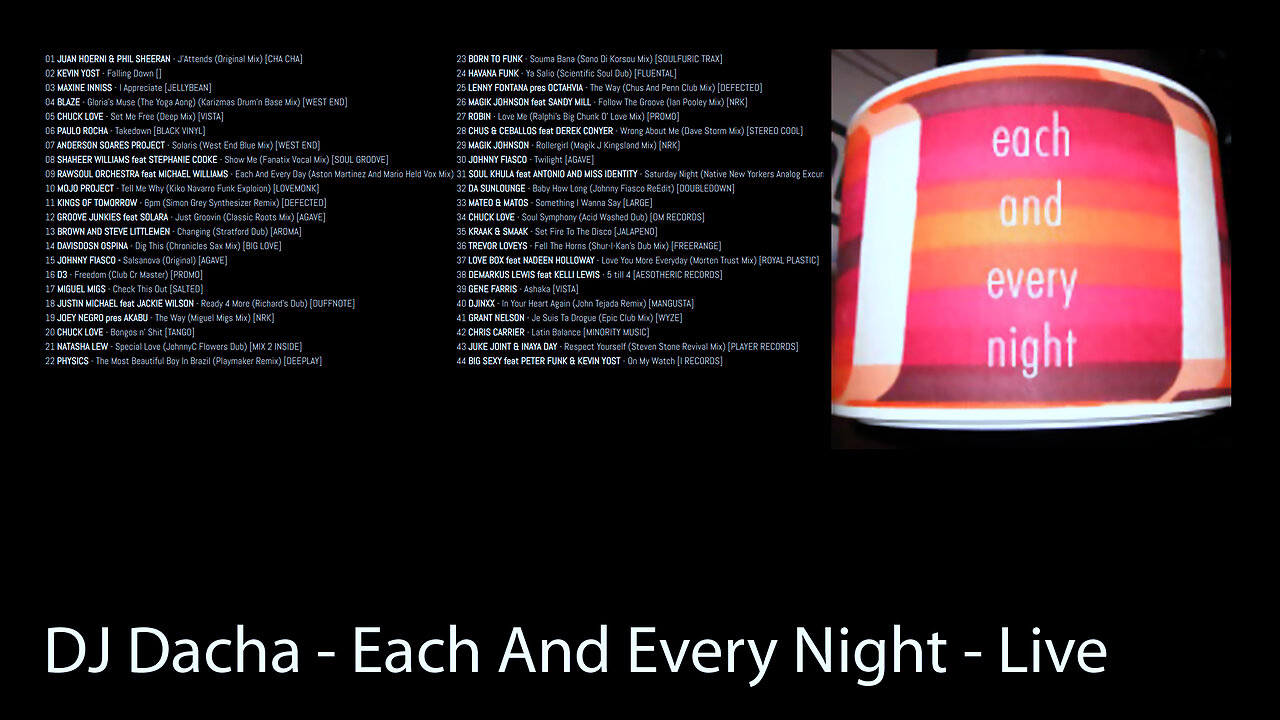 DJ Dacha - Each And Every Night - Live House Music DJ Mix