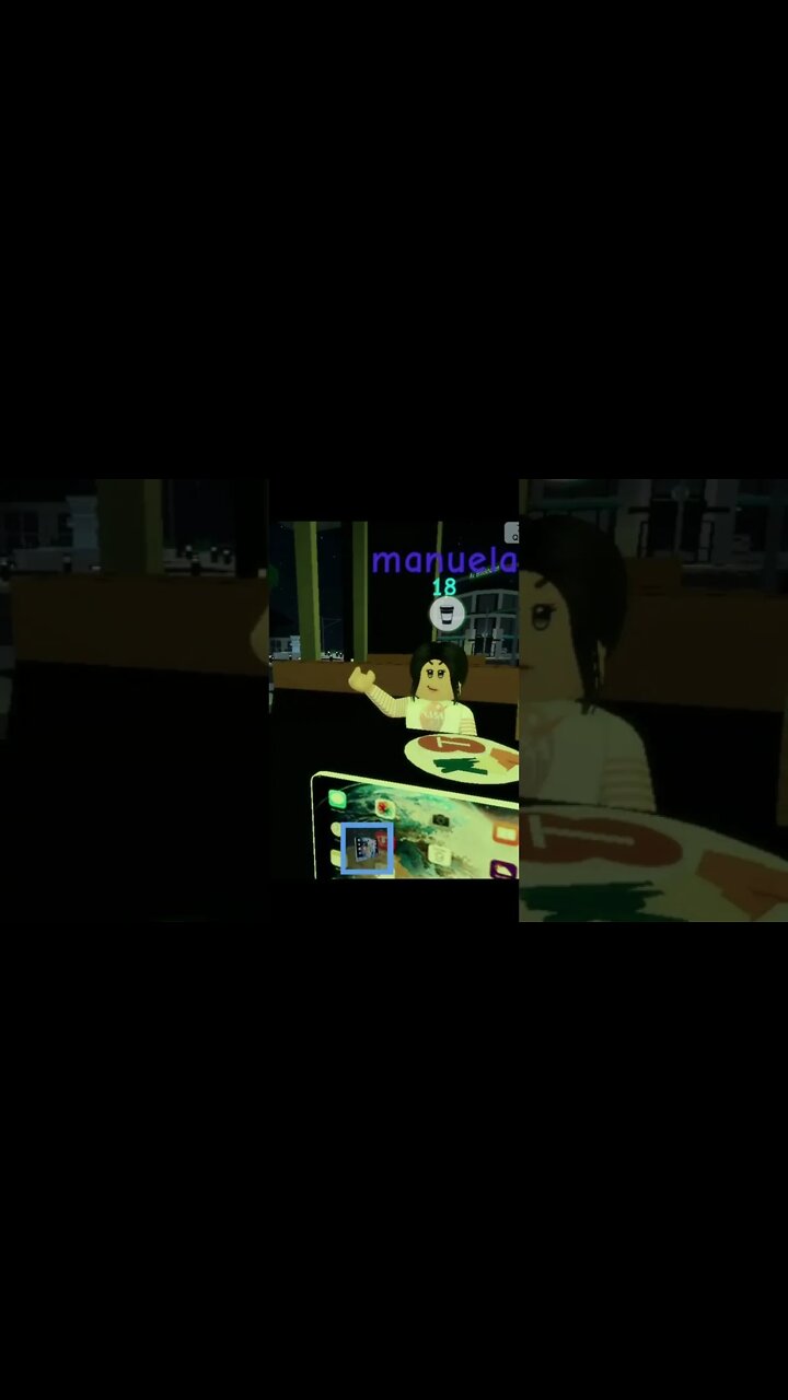 ROBLOX BROOKHAVEN FUI COMER NO RESTAURANTE E ELA PEGOU FOGO #shorts