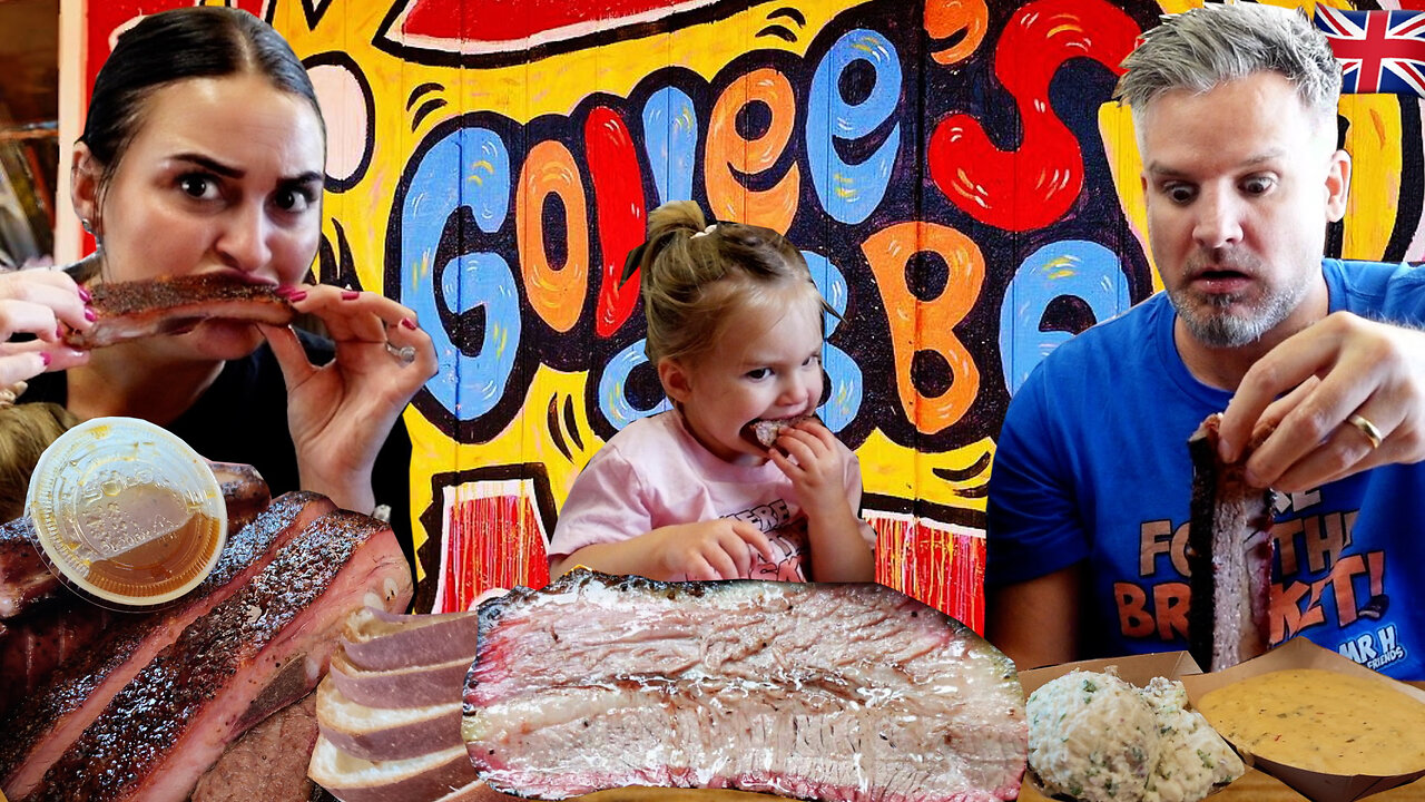 Brits Try The No#1 BBQ IN TEXAS (GOLDEES)