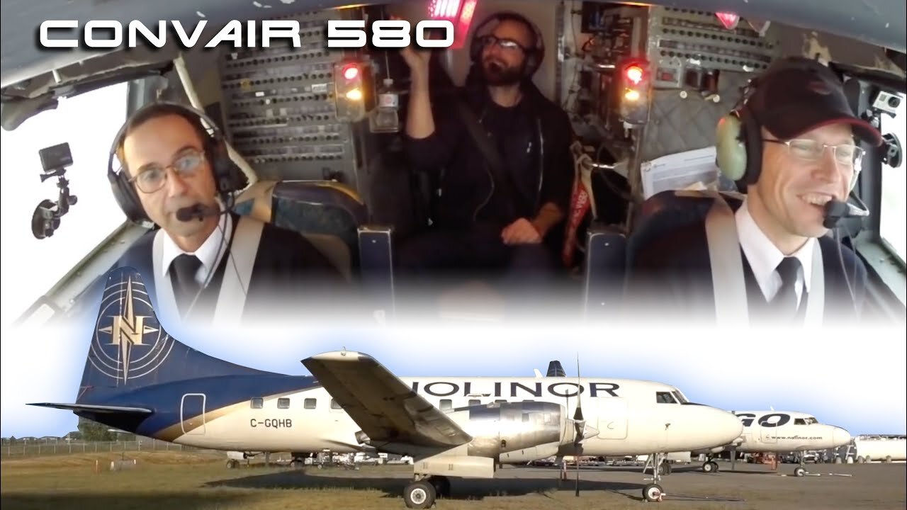 BREATHTAKING! One of Worlds LAST Pax Convair 580 ULTIMATE COCKPIT MOVIE, Snow Storm Ops [AirClips]