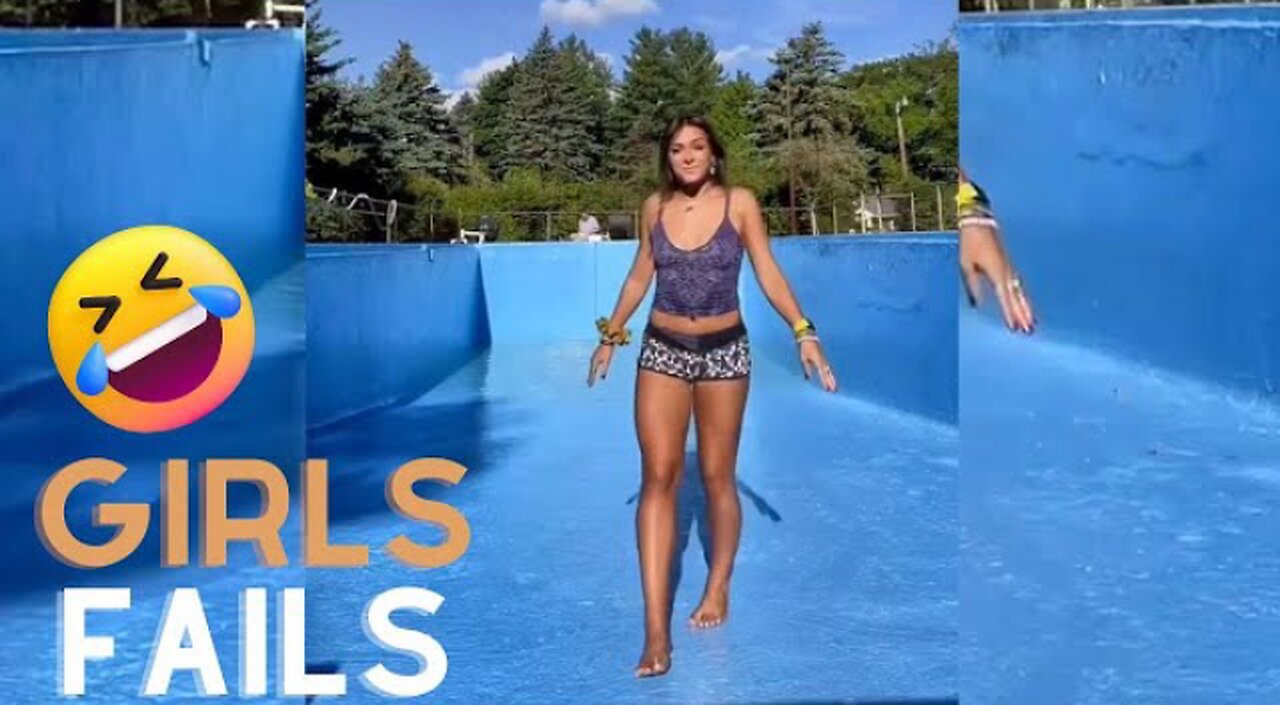 Funny girls fail 🤣 try not to laugh challenge