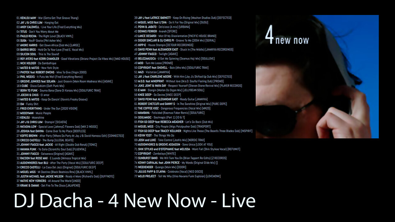 DJ Dacha - 4 New Now - Live
