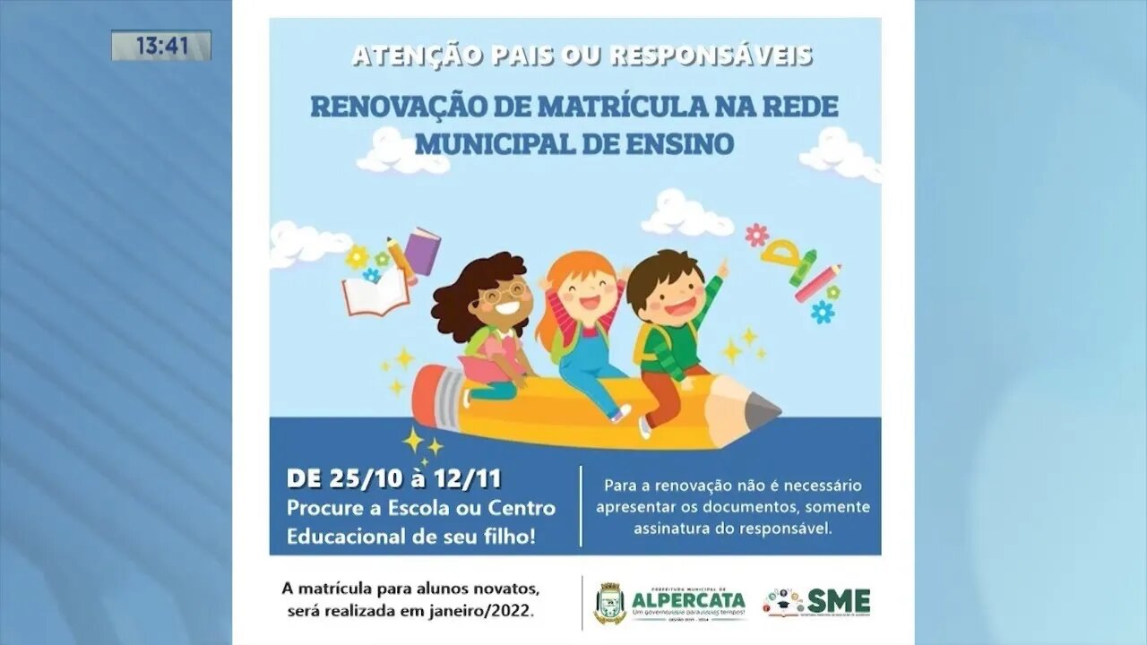 Renovação matrÃcula Alpercata