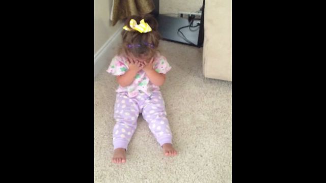 A Tot Girl Stops Crying When Her Mom Suggests Shopping