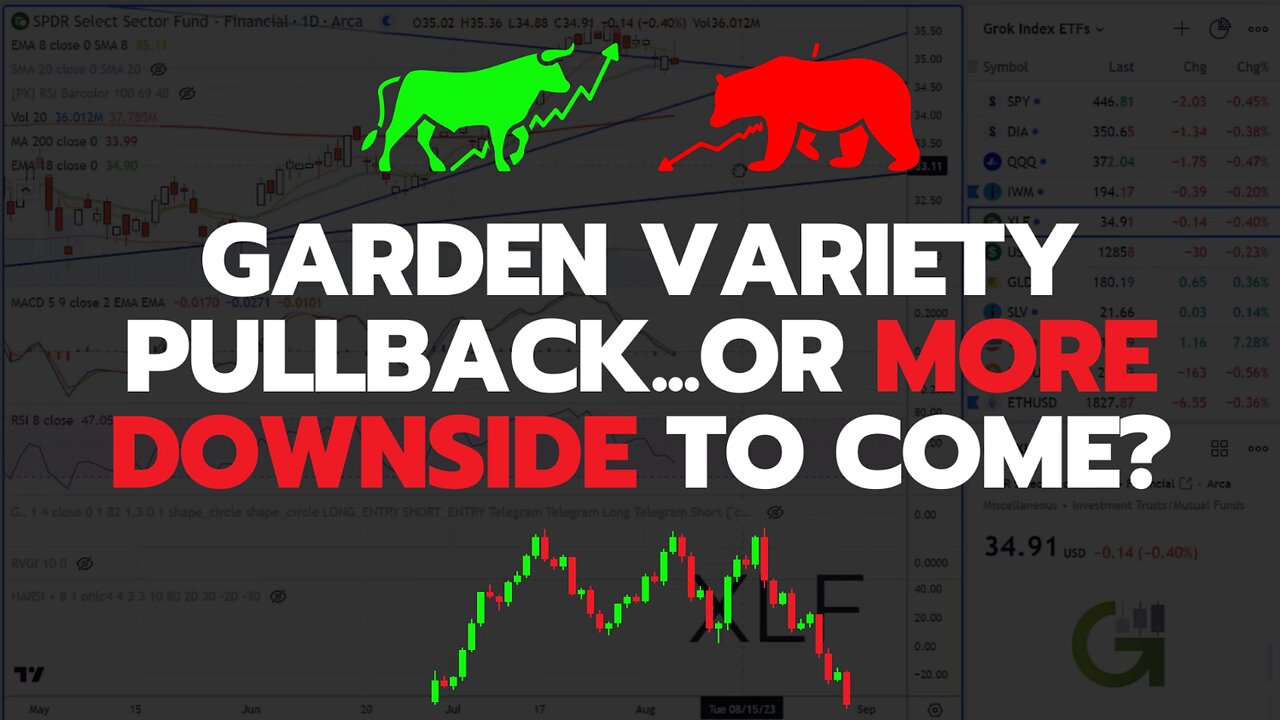Something To Be Aware Of On XLF - Stock Market Technical Analysis 8/6/23